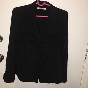 Black silk shirt